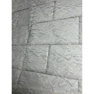 70” X 92” French Lace Tablecloth With Scalloped Edges White